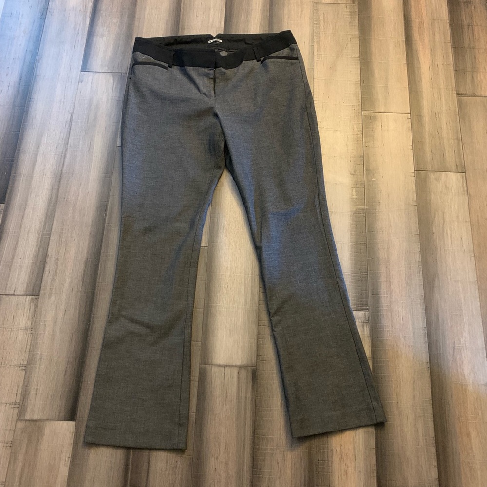 Express columnist gray pants-barely boot
